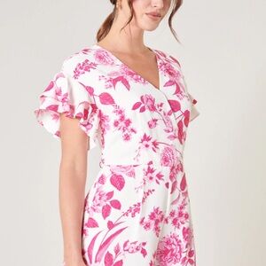 Clarice Floral Open Back Lillian Romper